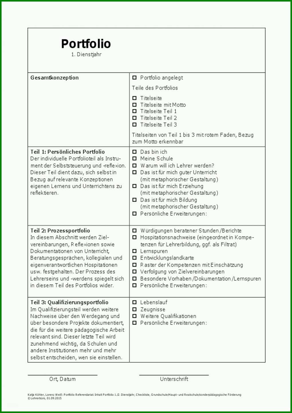 Singular Portfolio Vorlagen Schule 1696x2400