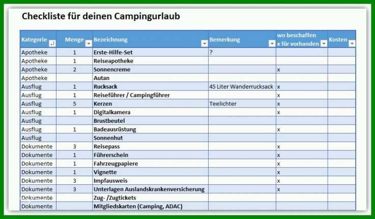 Überraschen Checkliste Vorlage 877x512