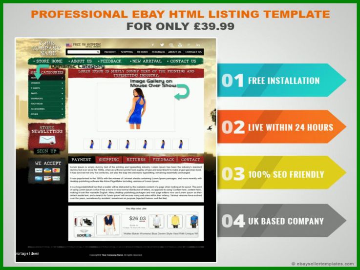 Wunderbar Ebay Artikelbeschreibung HTML Vorlage 1000x750