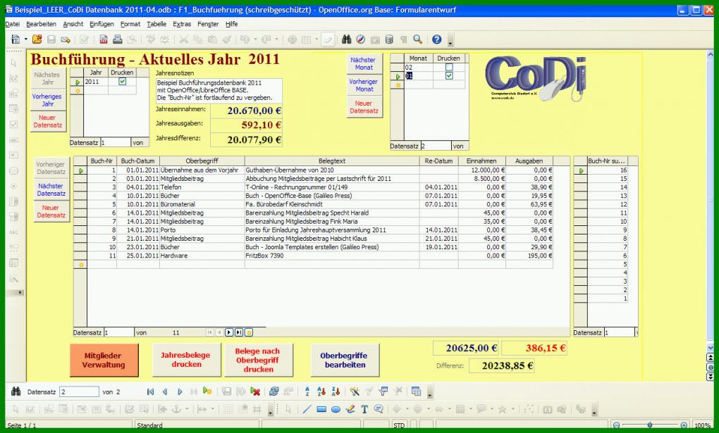 Schockieren Libreoffice Datenbank Vorlagen 1259x759