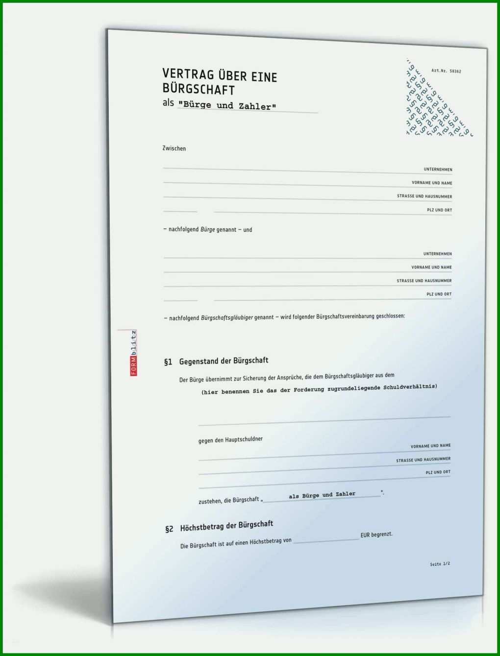 Erstaunlich Mietbürgschaft Vorlage Pdf 1600x2100