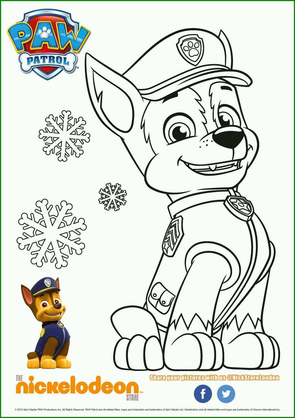 Rühren Paw Patrol Vorlage 2489x3532