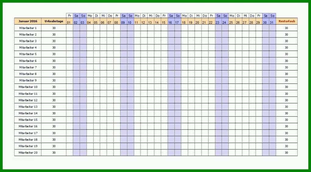 Atemberaubend Urlaubsplaner 2019 Excel Vorlage Kostenlos 1050x581