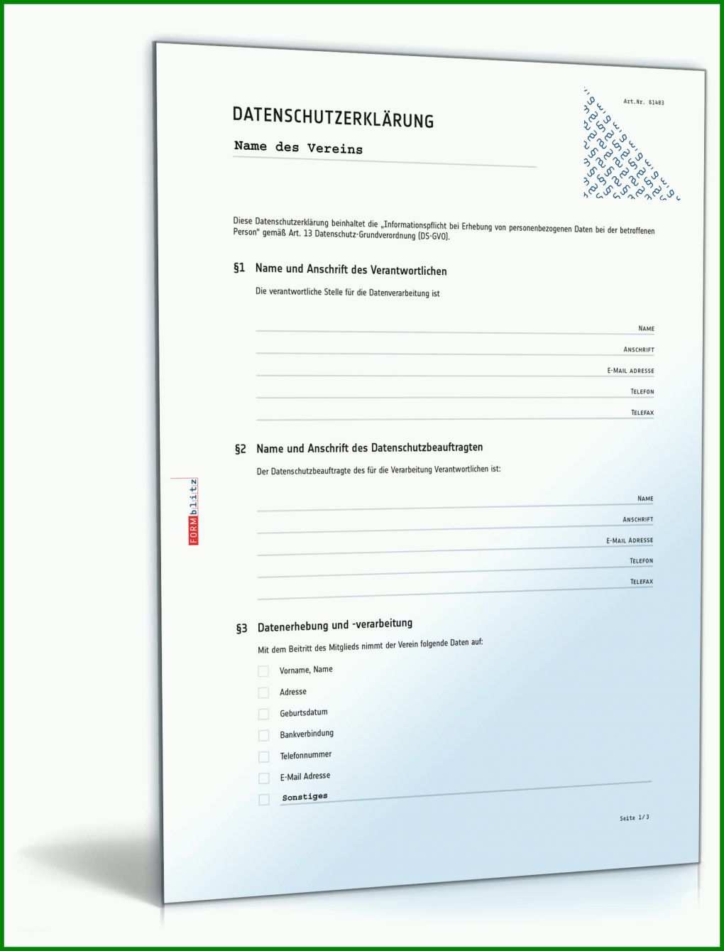 Ideal Vorlage Datenschutzerklärung Nach Dsgvo 1600x2100