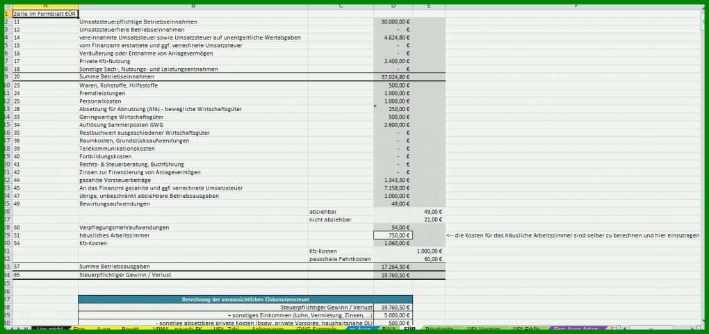 Am Beliebtesten Buchhaltung Kleingewerbe Excel Vorlage 1437x677