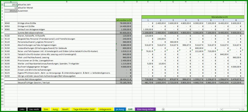 Außergewöhnlich Ein Ausgaben Rechnung Excel Vorlage 1440x651