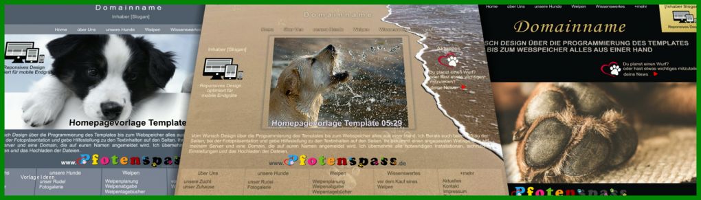 Beste Hunde Homepage Vorlagen 1400x400