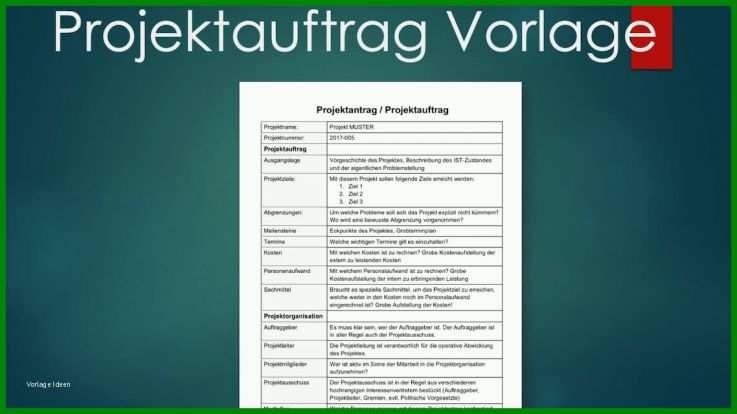 Allerbeste Projektauftrag Vorlage 1138x640