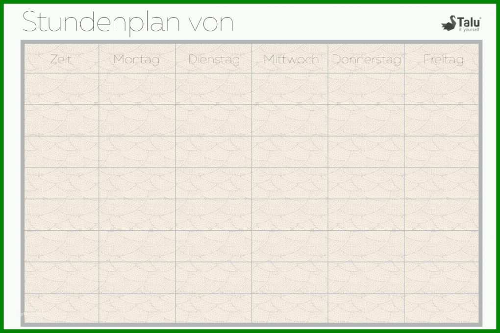 Überraschen Stundenplan Vorlage 1200x800