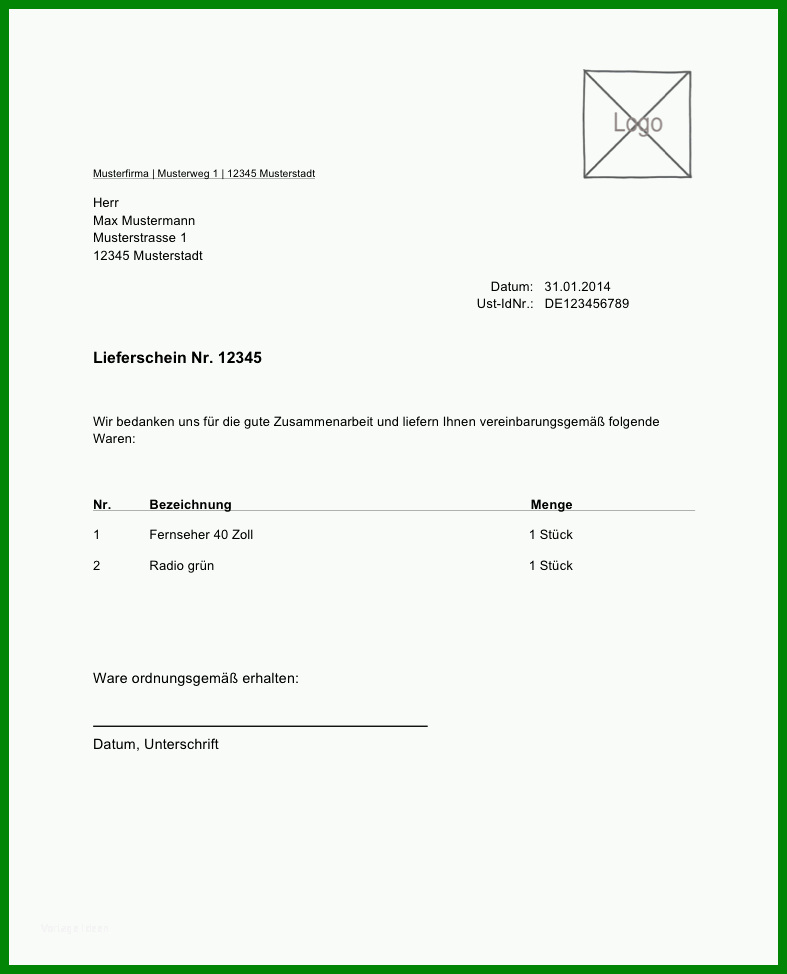 Am Beliebtesten Vorlage Für Lieferschein Zum Kostenlosen Download 294979