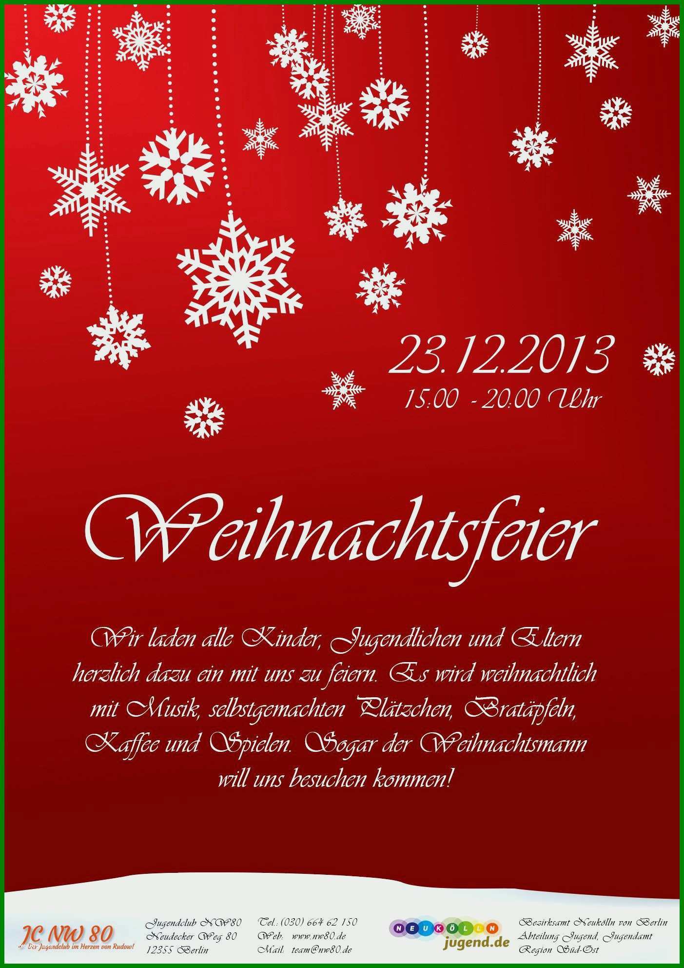 Original Word Vorlage Einladung Weihnachtsfeier Best Word 703124