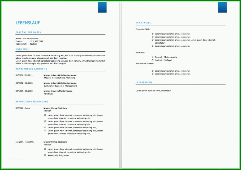 Exklusiv Lebenslauf 2018 Kostenlose Vorlage 1024x724