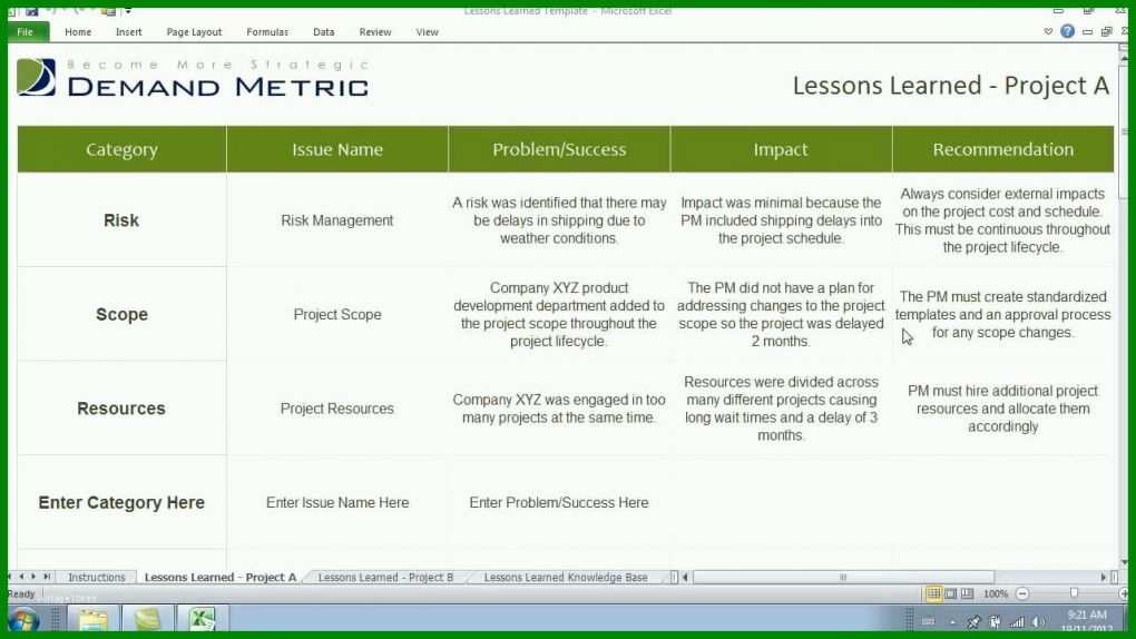 Einzigartig Lessons Learned Vorlage Excel Deutsch 1280x720