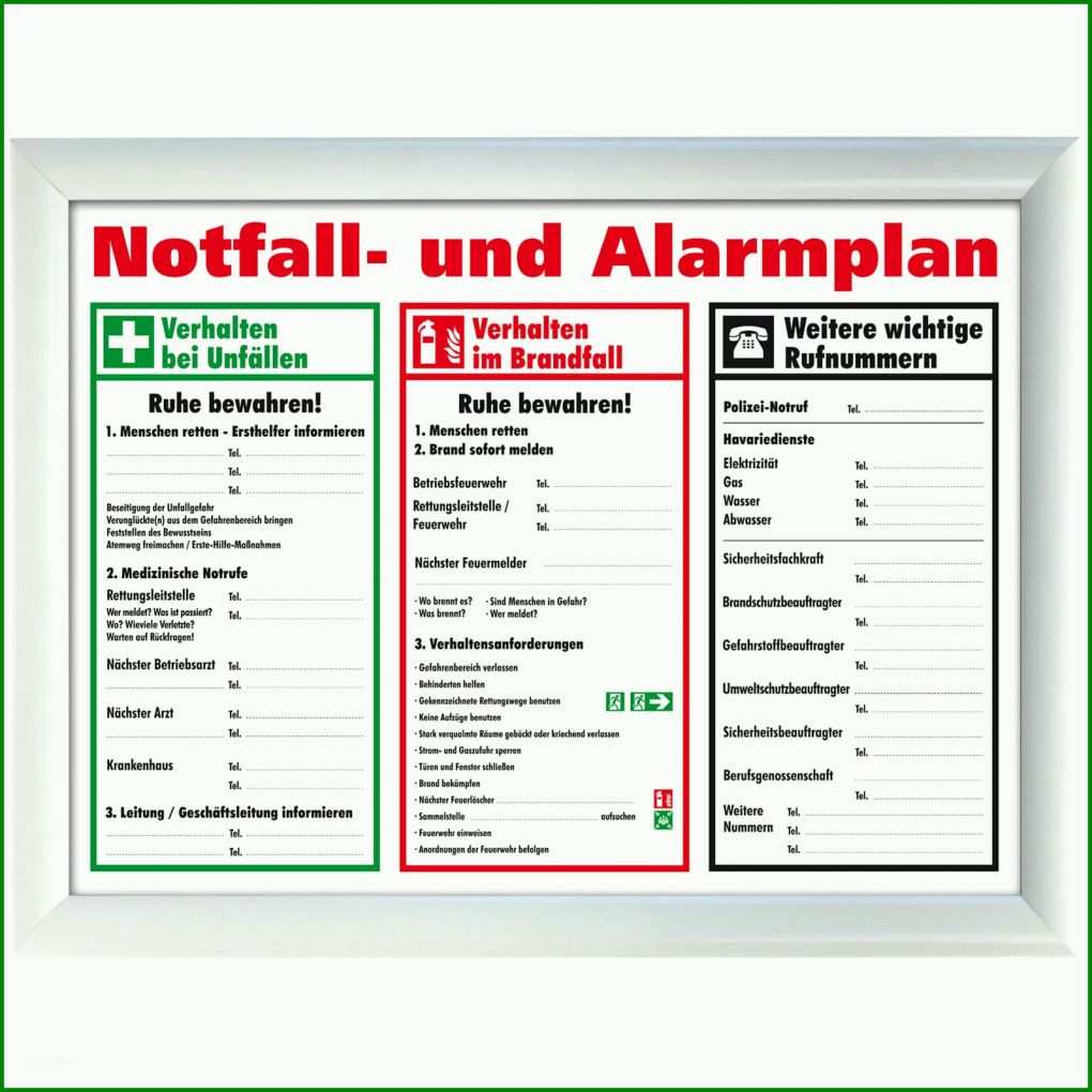 Beeindruckend Notfallplan Vorlage 1600x1600