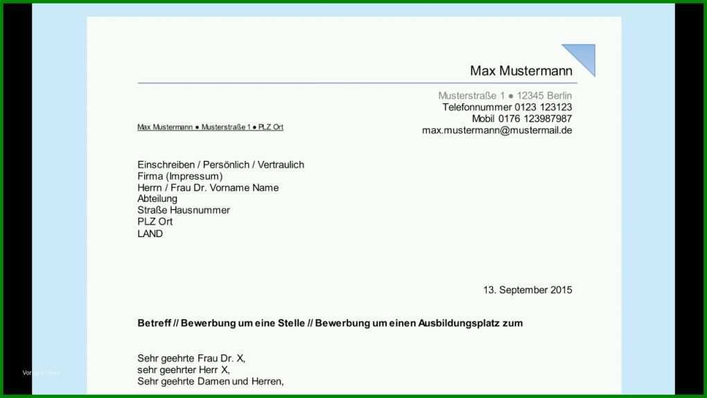 Wunderschönen Empfängerfeld Beschriften Professionelles Anschreiben In