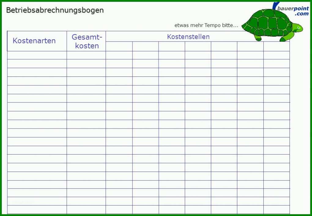 Allerbeste Betriebsabrechnungsbogen Vorlage 1040x720