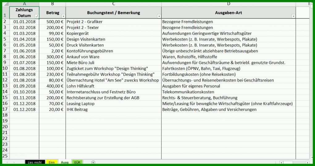 Exklusiv Buchhaltung Kleingewerbe Excel Vorlage 1287x681