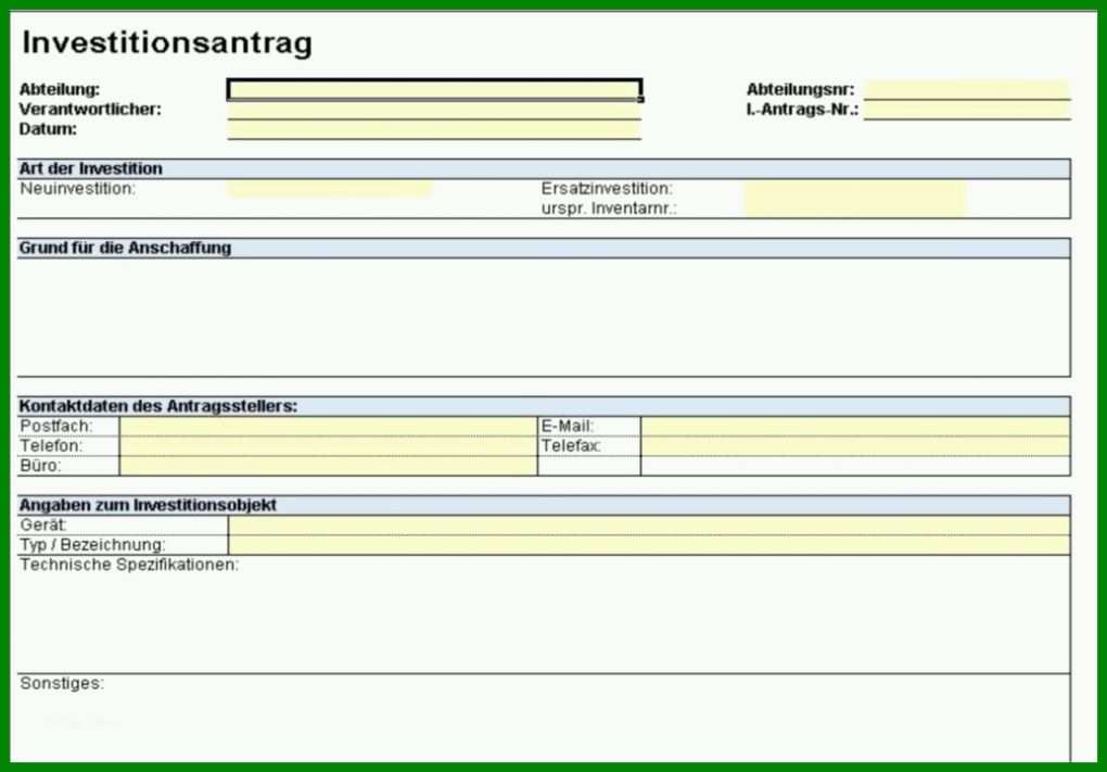 Erschwinglich Investitionsplanung Vorlage 1034x721