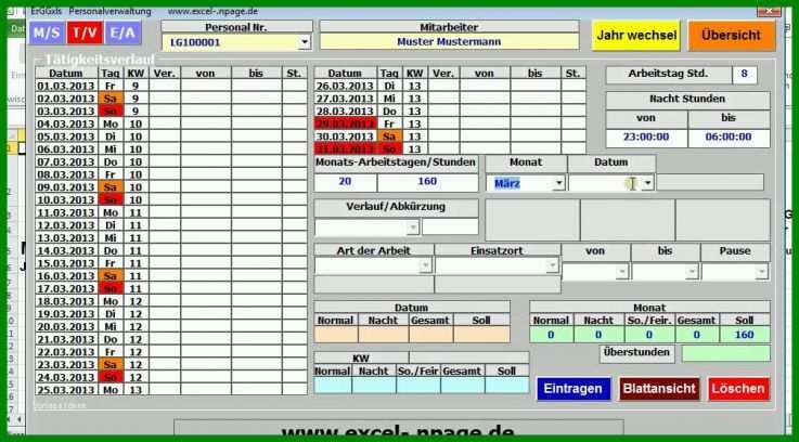 Beeindruckend Personaleinteilung Excel Vorlage 1008x558