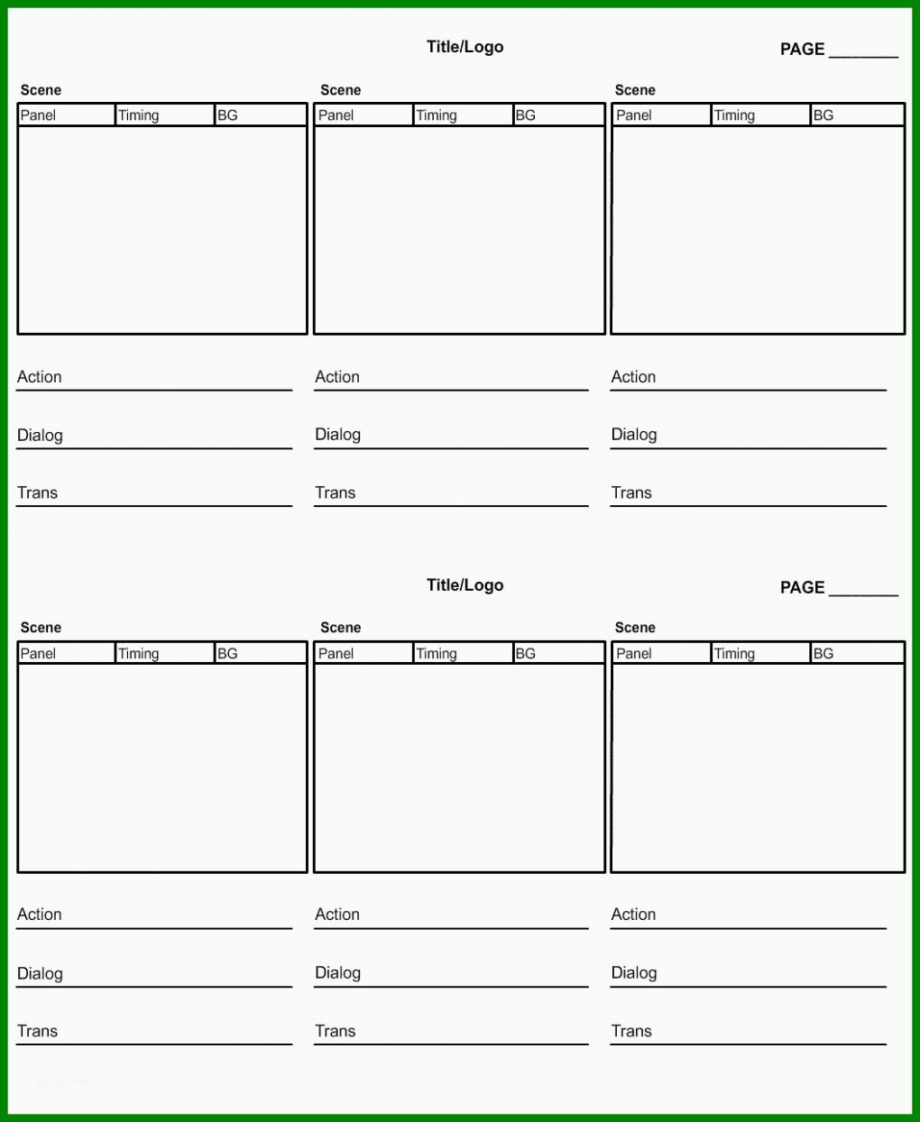 Bemerkenswert Storyboard Vorlage 1056x1288