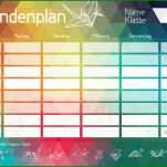 Schockierend Stundenplan Vorlage Mit Uhrzeit 2500x1768