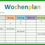 Ideal Wochenplan Vorlage Excel 707x437