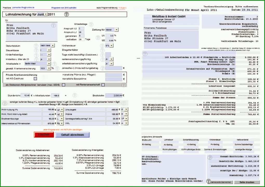 Schockieren Gehaltsabrechnung Vorlage Excel Kostenlos 2339x1653