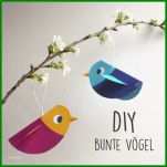 Diy Bunte Vögel Aus Papier Eine tolle Dekoration Für Den Teil Der Vögel Basteln Mit Kindern Vorlagen