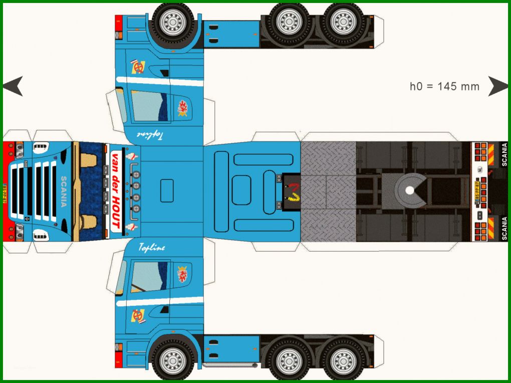 Free Download Paper Model Trucks Trailer Hout Teil Der Vorlage Lkw Basteln