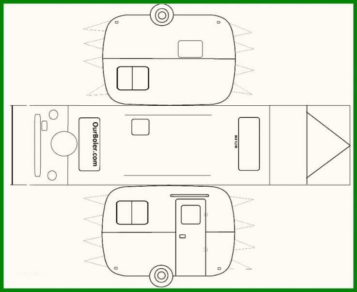 Paper Boler toy Template Printables Teil Der Wohnwagen Basteln Vorlage