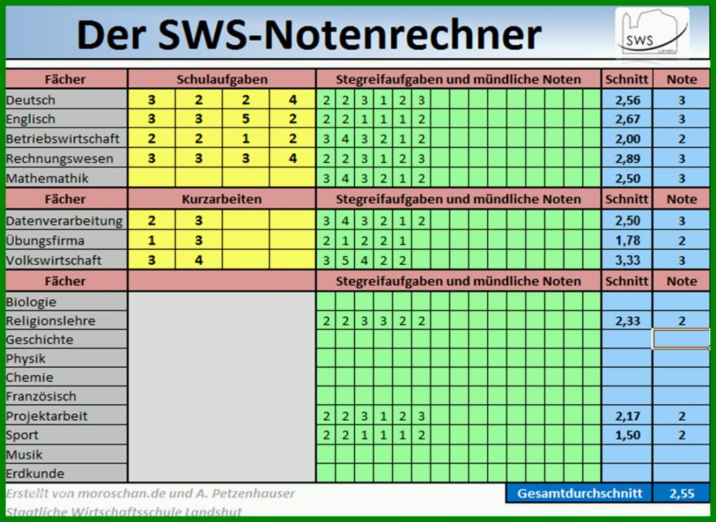 Rühren Bachelornote Berechnen Excel Vorlage 1117x814