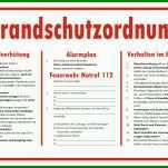 Phänomenal Brandschutzordnung Teil A Vorlage 1000x668