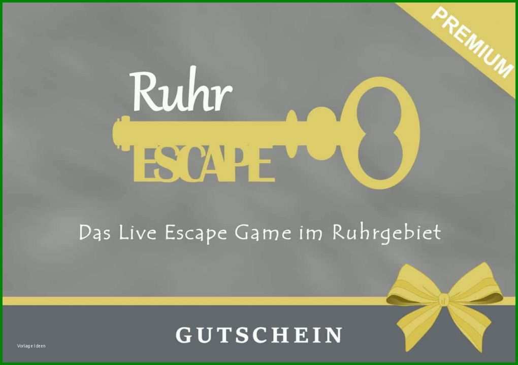 Sensationell Escape Room Gutschein Vorlage 1240x875