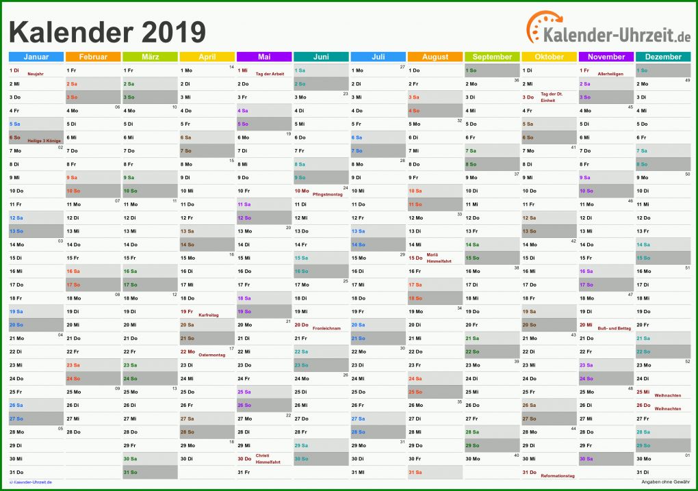 Unglaublich Excel Vorlage Kalender 2019 3200x2254