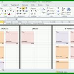 Moderne Kanban Board Excel Vorlage 803x590