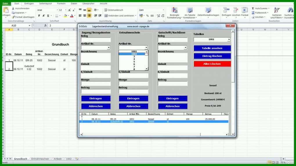 Spektakulär Lagerverwaltung Excel Vorlage Gratis 1280x720