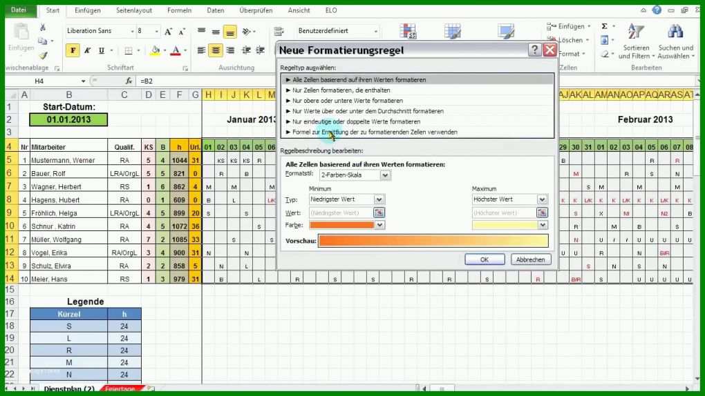 Modisch Schichtplan Excel Vorlage 3 Schichten 1280x720