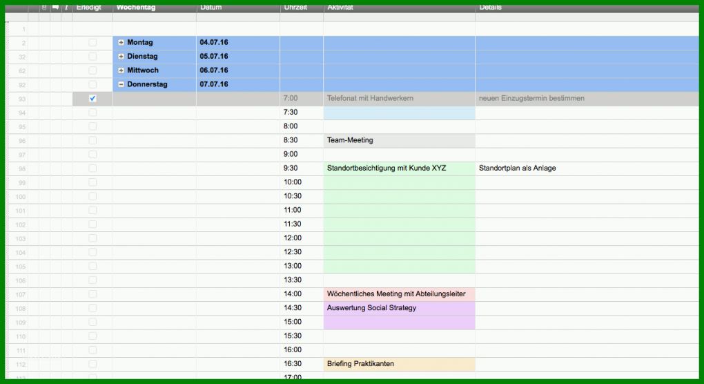 Neue Version Besuchsplanung Außendienst Vorlage Excel 1261x687