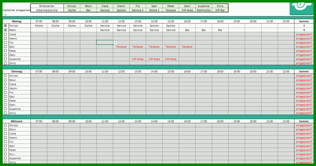 Original Dienstplan Vorlage Word 1140x600