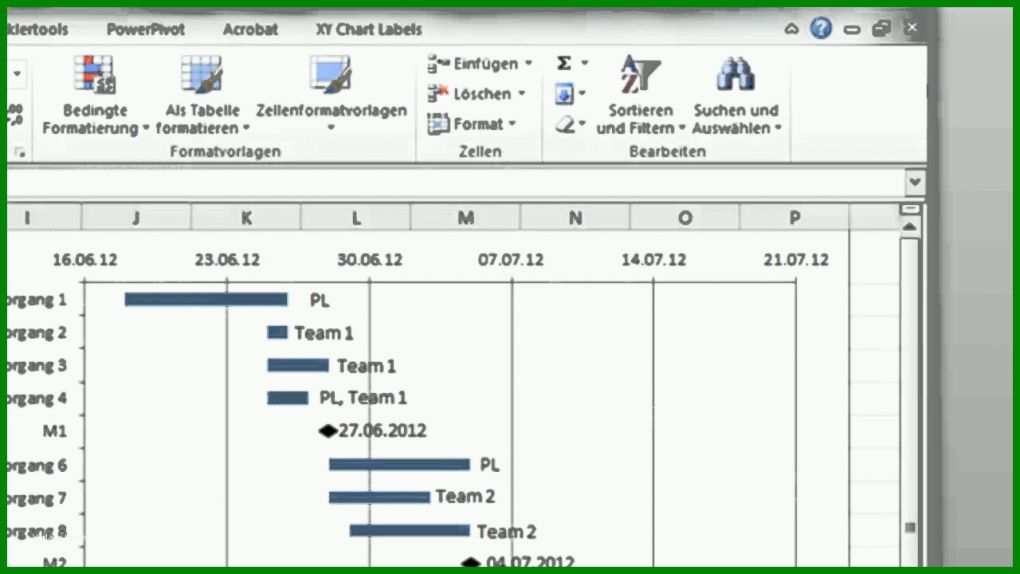 Größte Excel Gantt Vorlage 1280x720