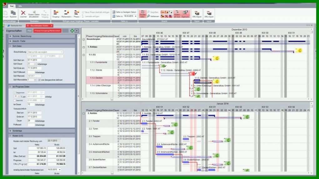 Spektakulär Excel Vorlage Bauzeitenplan 1024x576