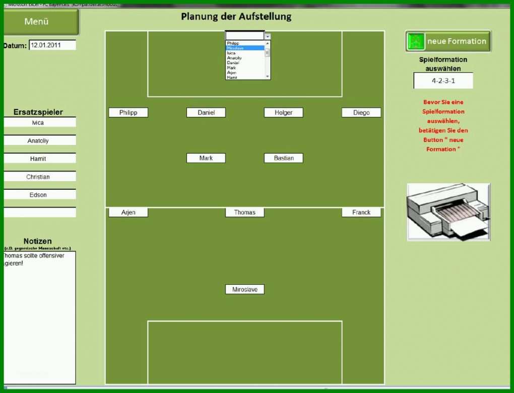 Auffällig Fußball Aufstellung Vorlage 1204x922