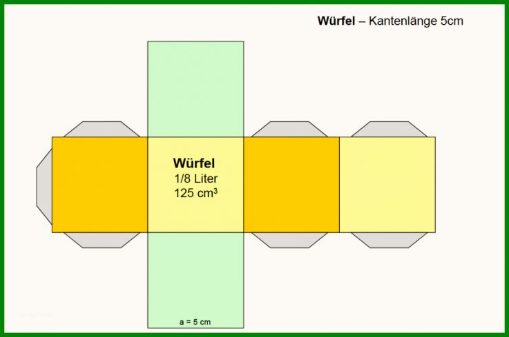 Geometrische Körper Basteln Würfel Quader Prisma Teil Der Würfel Basteln Vorlage Pdf