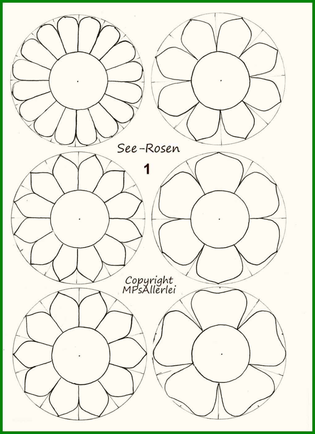 Mps Allerlei Ausdruckvorlage Seerosen 1 Teil Der Zauberblume Basteln Vorlage